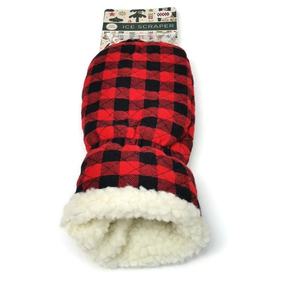 Windshield Winter Ice Scraper Glove Mitt Sherpa - Picture 4 of 10